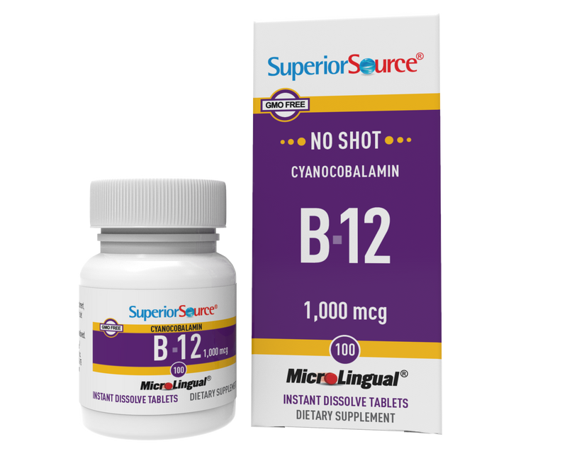 Superior Source NO SHOT B-12 1,000 mcg (as Cyanocobalamin)