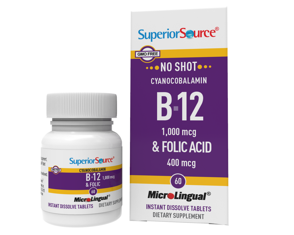 Superior Source NO SHOT B-12 and Folic Acid