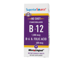 Superior Source NO SHOT B-12 1,000 mcg (as Cyanocobalamin) / B-6 / Folic Acid 400 mcg