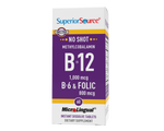 Superior Source NO SHOT Methylcobalamin B-12 1,000 mcg / B-6 / Folic Acid 800 mcg