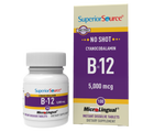 Superior Source NO SHOT B-12 5,000 mcg (as Cyanocobalamin)