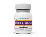 Superior Source NO SHOT B-12 1,000 mcg / B-6 / Folic Acid 600 mcg / D3 1,000 IU